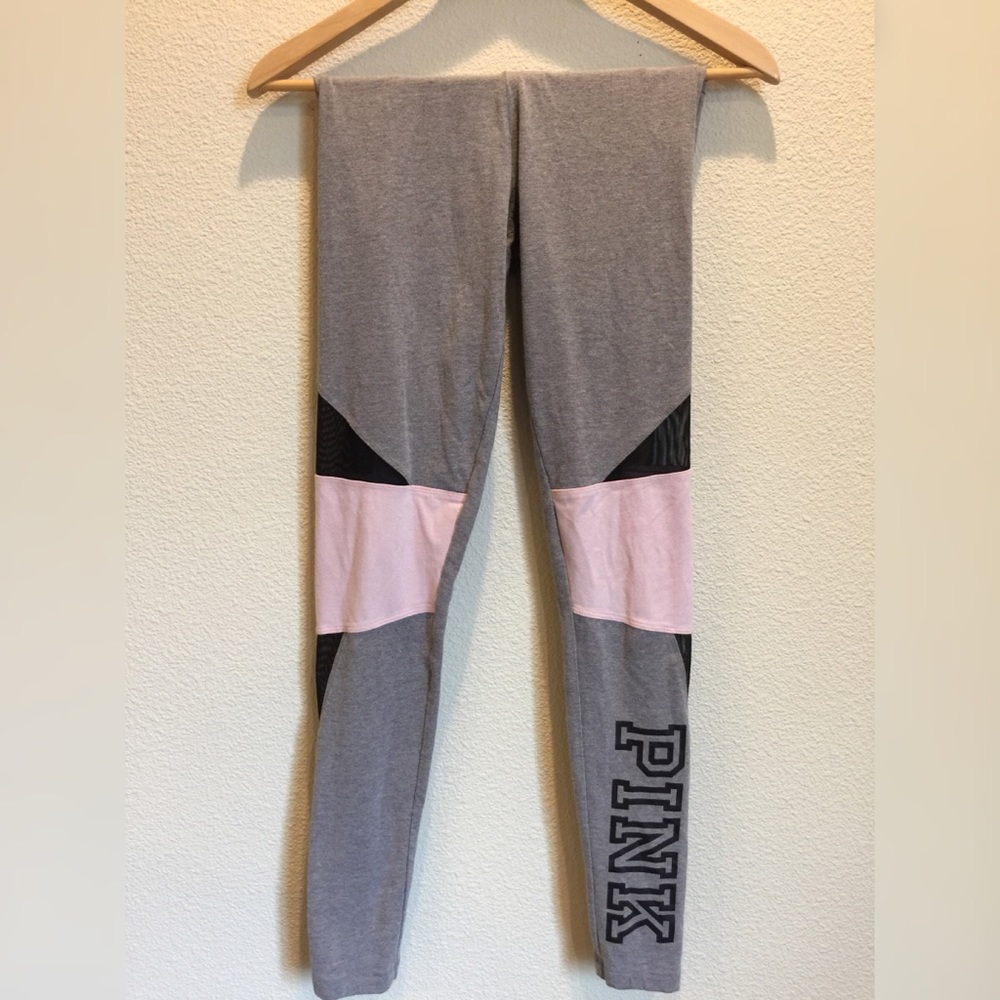 VS PINK  color block logo leggings